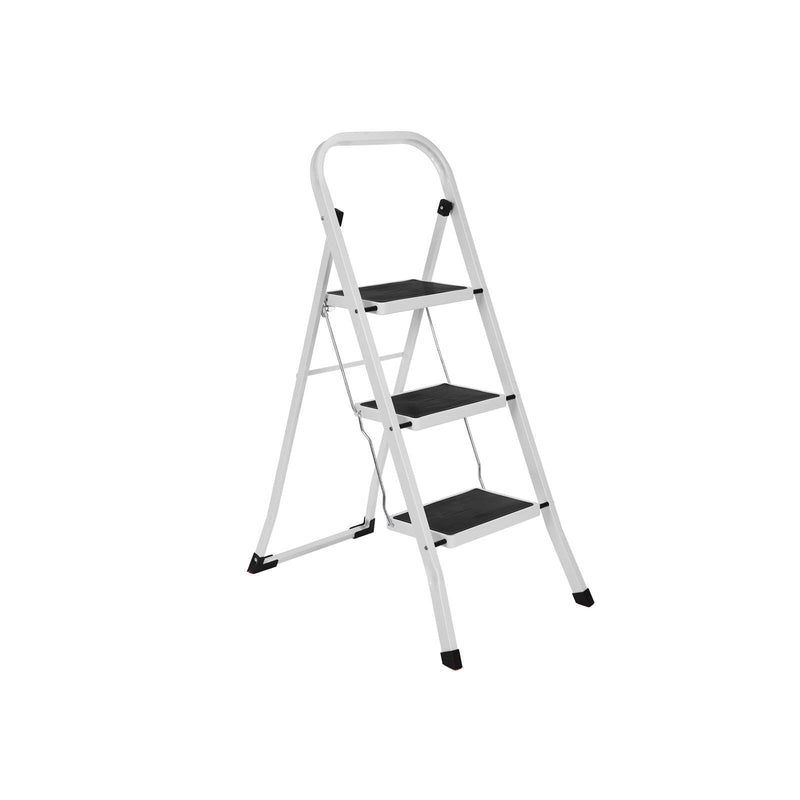 Ladder - Huis ladder - Keukentrap - Huishoudtrap - Vouwladder - Wit