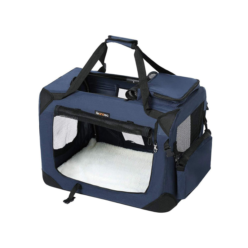 Sac de porte de chien - pliable - bleu - 60x40x40cm