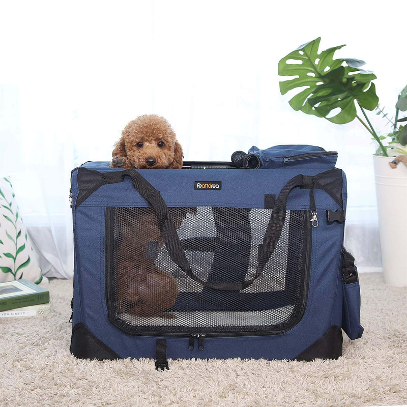 Dog Door Bag - Foldbar - Blue - 60x40x40cm