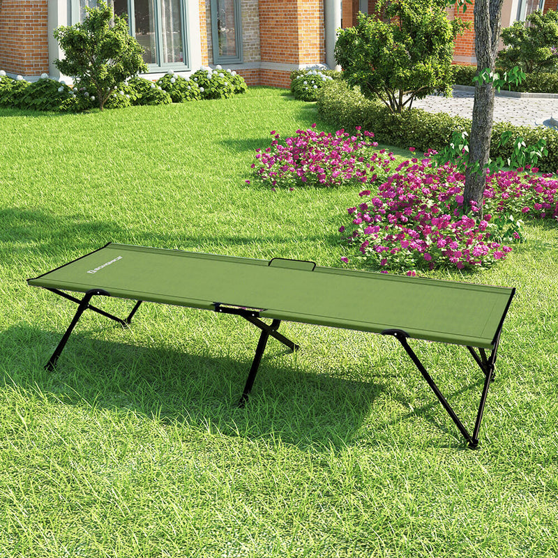 Pat de camping - Pat de zbor - Capacitate de încărcare 260 kg - 206 x 45 x 75 cm - Green Army