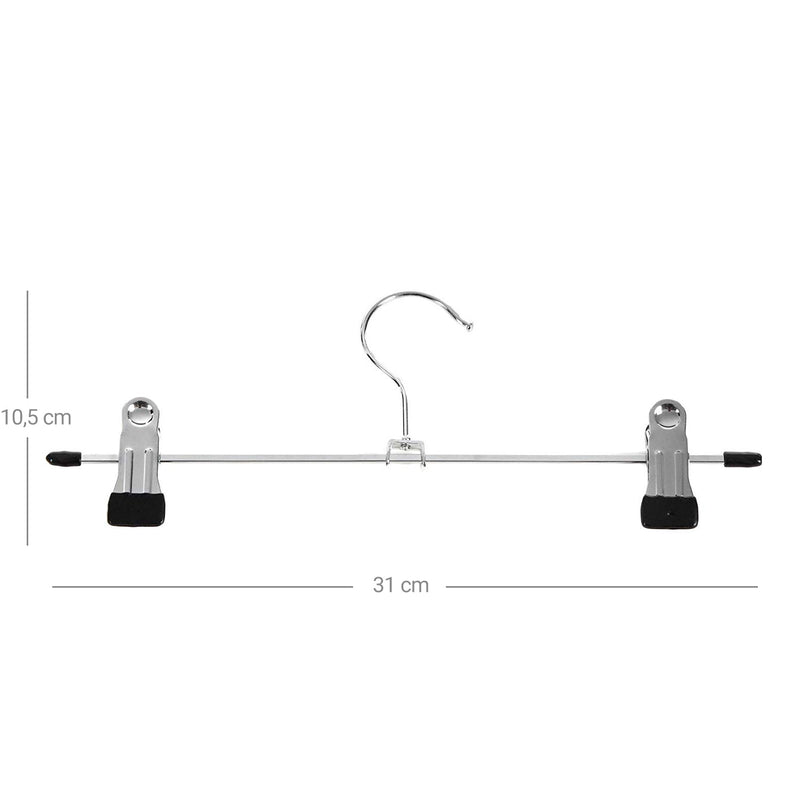 Kledinghangers - broekhangers - Metaal - Antislip - 20 stuks