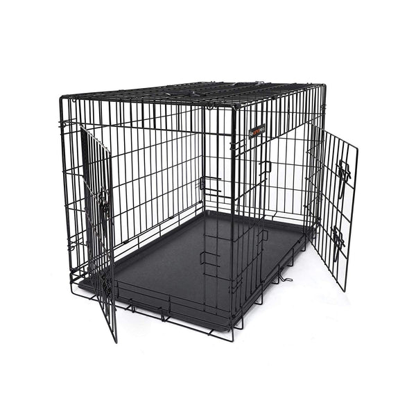 Dogs Bench - Dog Crat - Dog Cage - Dog Box - Foldbar - Svart