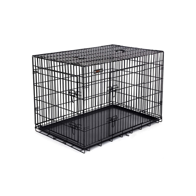 Koiran häkki - koiranlaatikko - taitettava - 122 x 74,5 x 80,5 cm - musta