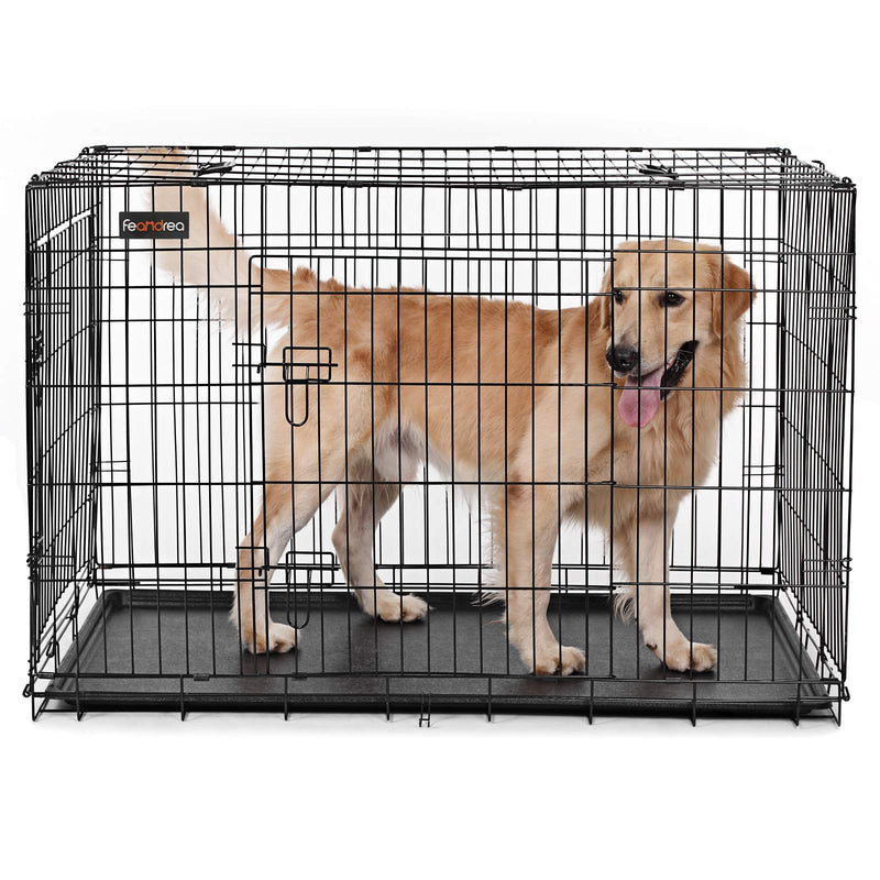 Cage pentru câini - Cutie pentru câini - pliabil - 122 x 74,5 x 80,5 cm - negru