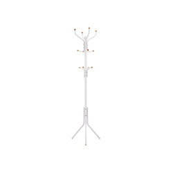 Rack de manteau en métal robuste - 182 cm - blanc