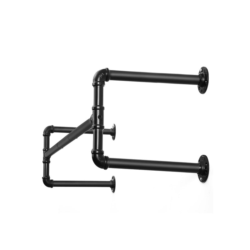 Rod de vêtements - pour le mur - Rack-Cater - en design industriel - noir