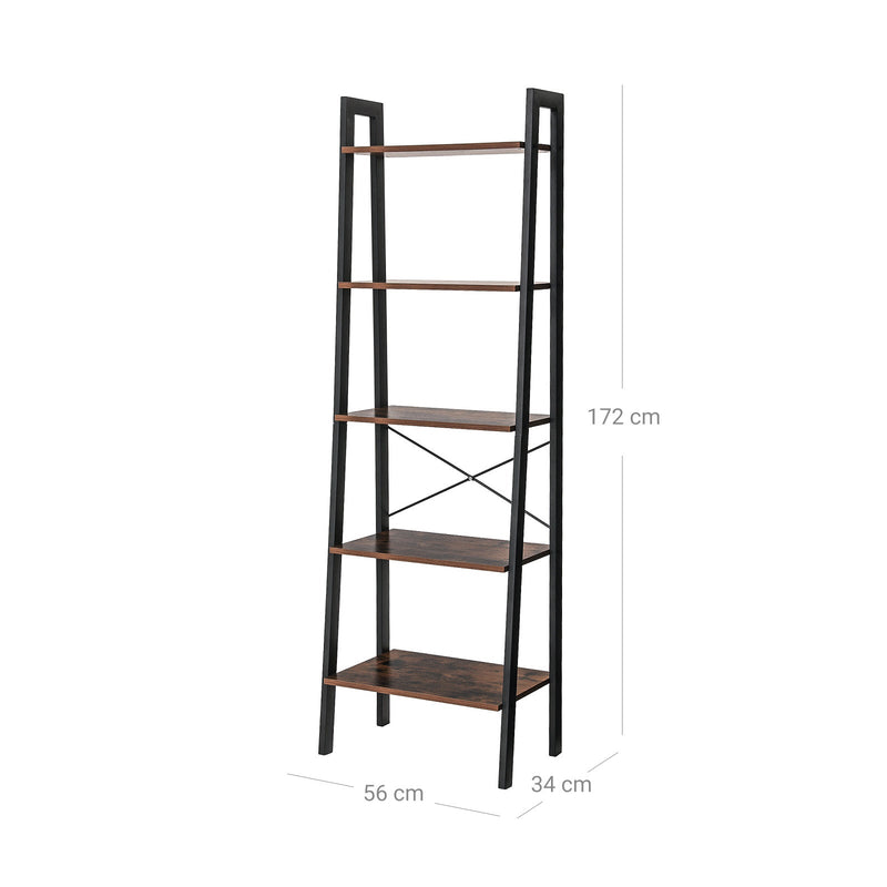 Stående rack - Dekorationsbestyrelse - Bogreol - BookPlank - Stue Cabinet - Stue Furniture - Vintage Brown / Black