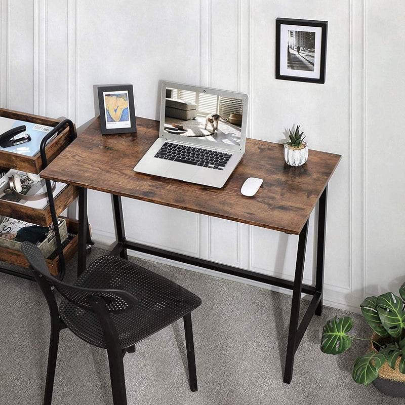 Bureau - Woodenbureau - Office Office - Computer Table - Vintage Brown / Black