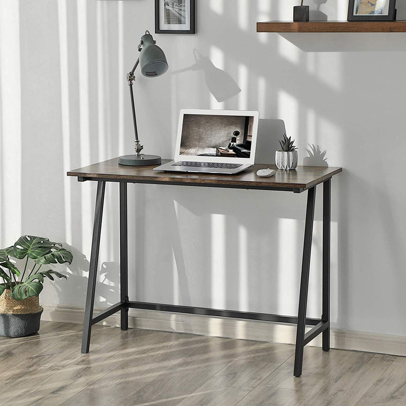 Bureau - Woodenbureau - Office Office - Computer Table - Vintage Brown / Black