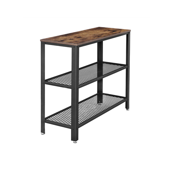 Consolet Table - Gangtafel - Dressior - Med 2 gitterplader - sidebord - 101,5 x 35 x 80 cm - Brun sort