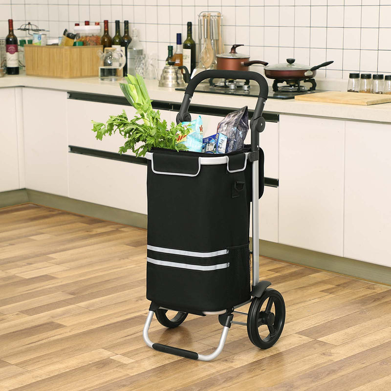 Winkelwagen - Boodschappentrolley - Trolley - 35 L - Zwart