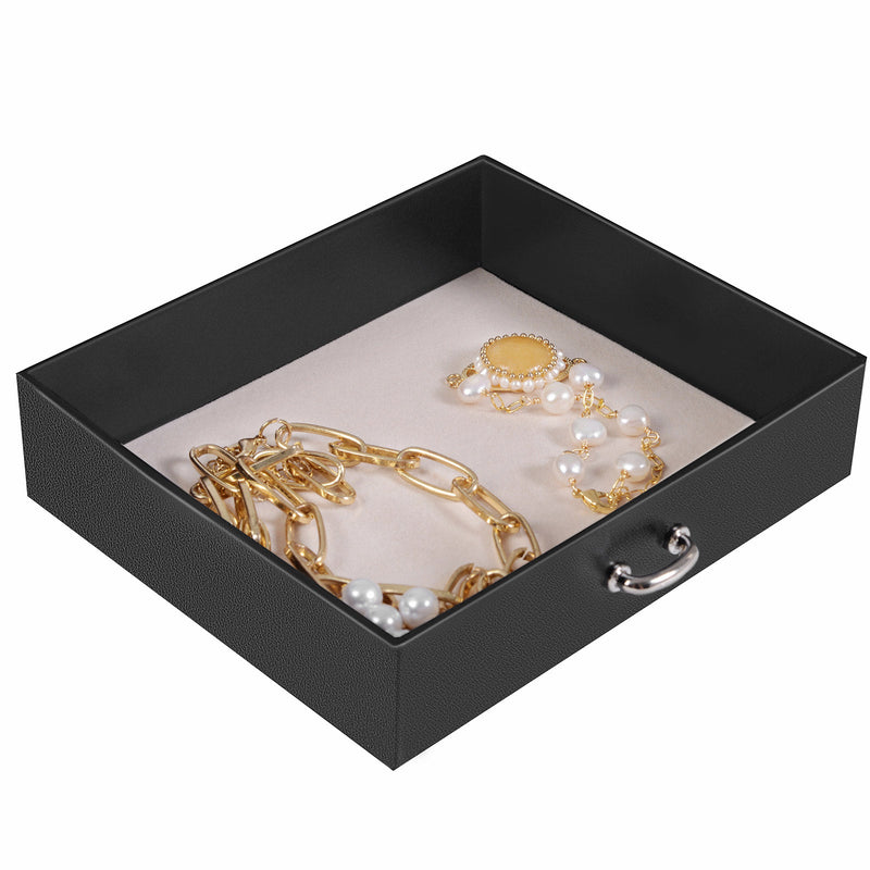 Smyckesbox - Jeweler Box - Jewelry Box - Portable - Låsbar juvelerbox - med 2 lådor - Mirror - Slot and Key