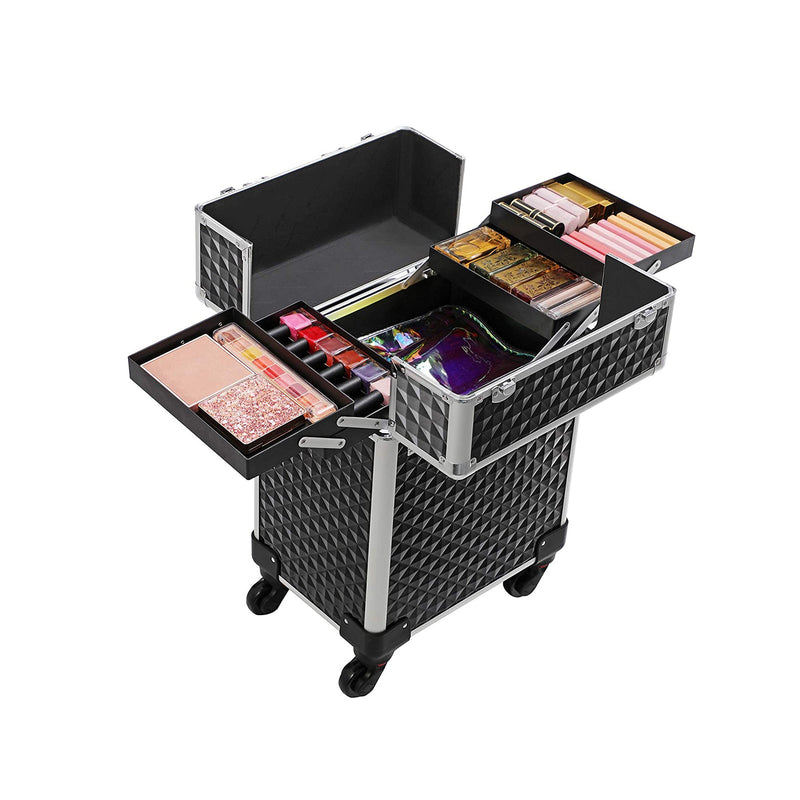 Kosmetisk sag - Make -Up kuffert - Trolley - Sort