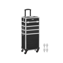 TrolleyCosmétics Case - pour voyager - avec roues - noir