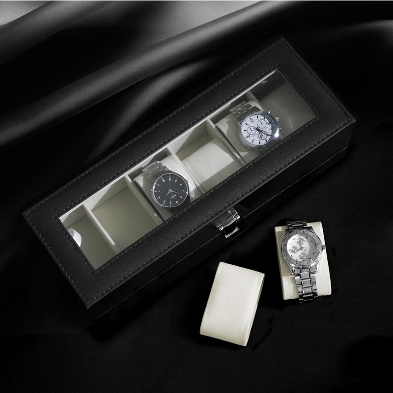 Watch Box - Bijuterii - Cutie de ceasuri - Suport pentru ceasuri - Negru