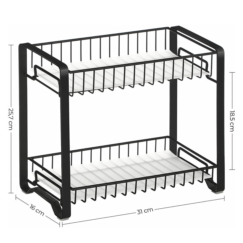 Rack Herb - Rack de cuisine - Rack de rangement - comptoir - Stockage de la cuisine - Rack de salle de bain - noir