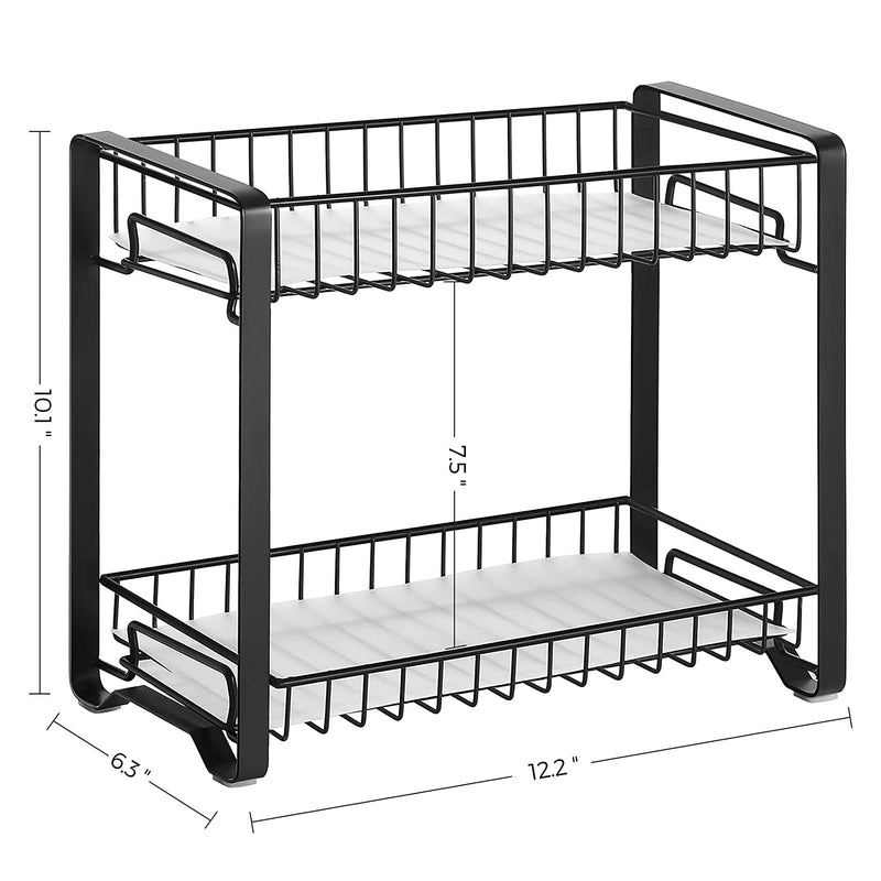 Herb Rack - Kitchen Rack - Rack de depozitare - blat - Depozitare de bucătărie - Suport pentru baie - Negru