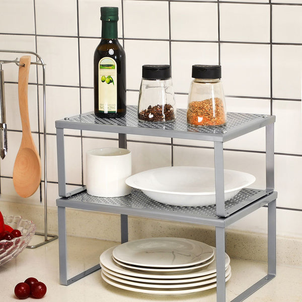 Køkkenopbevaring - Sæt med 2 - Metal Rack - Kitchen Boards - Stackable