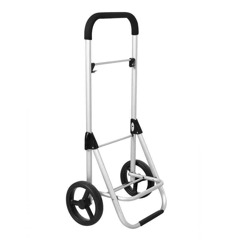 Chariot de magasinage robuste - pliable avec compartiment de refroidissement - gris