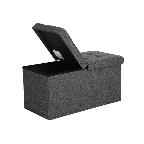 Sofa pliable - Boîte de repos - Boîte de rangement - Ottoman de rangement - Pouf - Gray