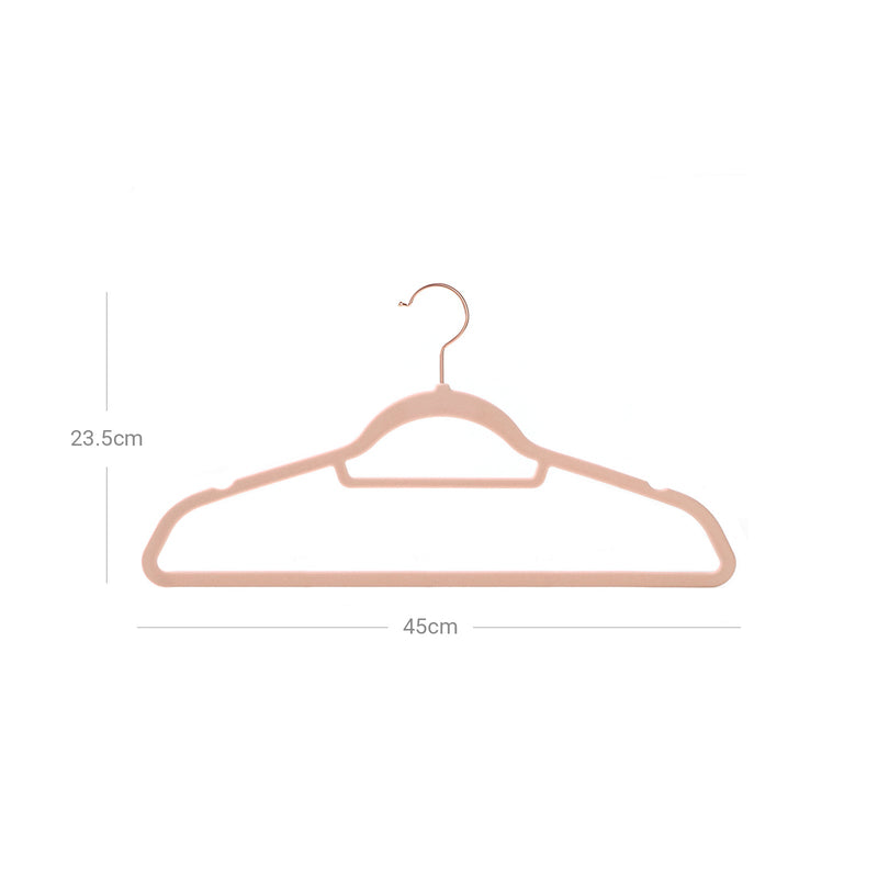 Kledinghangers - Hangers - Antislip - Fluweel - 50 Stuks - Roze