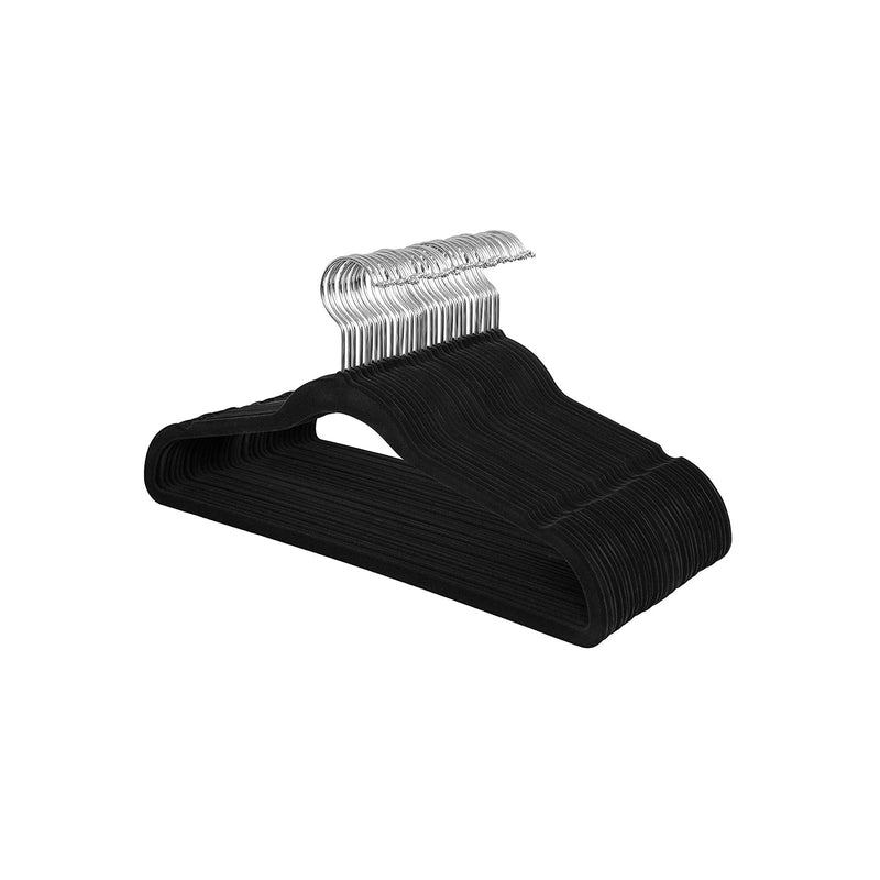 Kleerhangers - Îmbrăcăminte de îmbrăcăminte - pandantive - catifea - set de 30 de bucăți - 360 grade rotind cârlig - negru