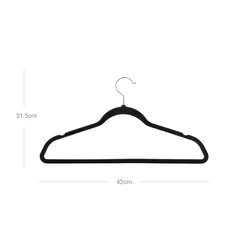 Kleerhangers - cintres de vêtements - Pendants - Velvet - Ensemble de 30 pièces - 360 degrés Rotation Hook - noir