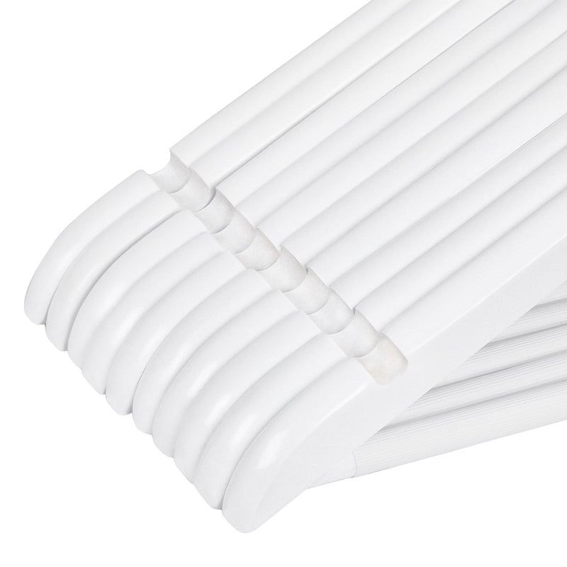 Träkläderhängare - Uppsättning av 20 - Solid Wood Kleer Hanger - Anti -Slip - White