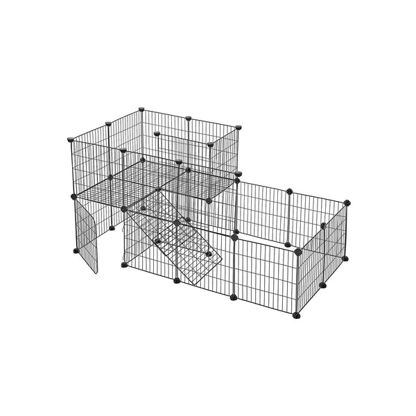 Animal Cage - Rabbit Cage - Cavia Cage - Rabbit Hob - Animal Hob - Svart