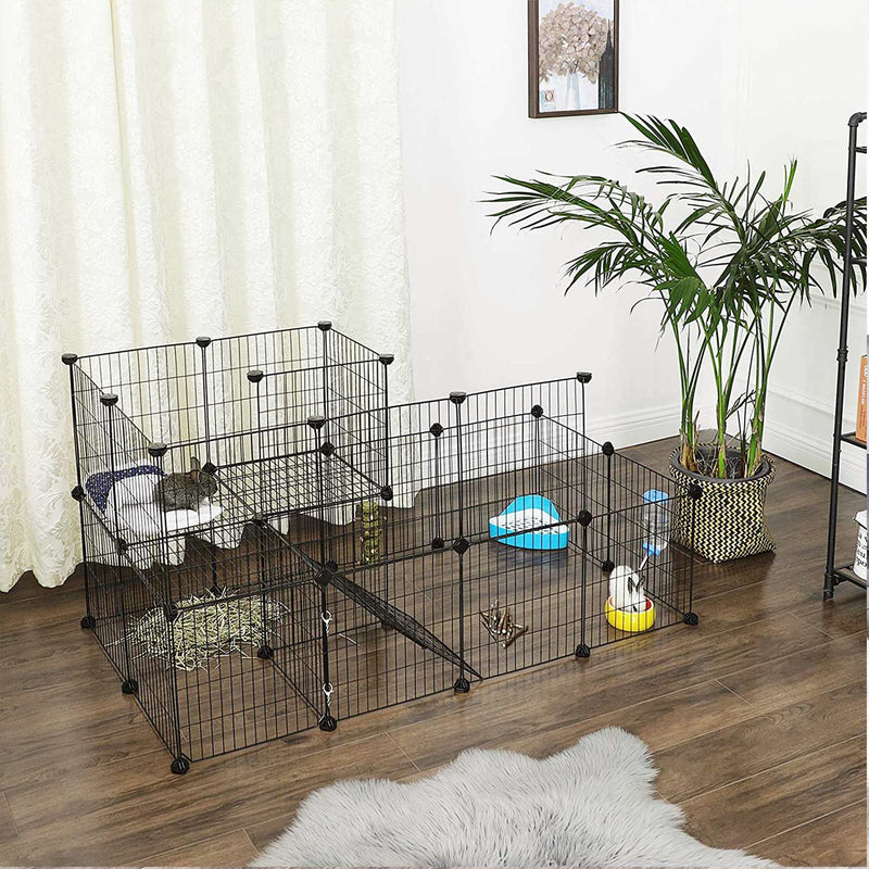 Animal Cage - Rabbit Cage - Cavia Cage - Rabbit Hob - Animal Hob - Black