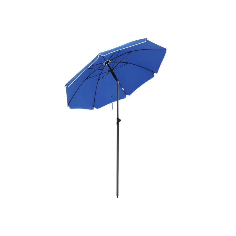 Parasol - puutarha -parasoli - Ø 160 cm - kahdeksankulmainen - kallistettava - kampi - sininen