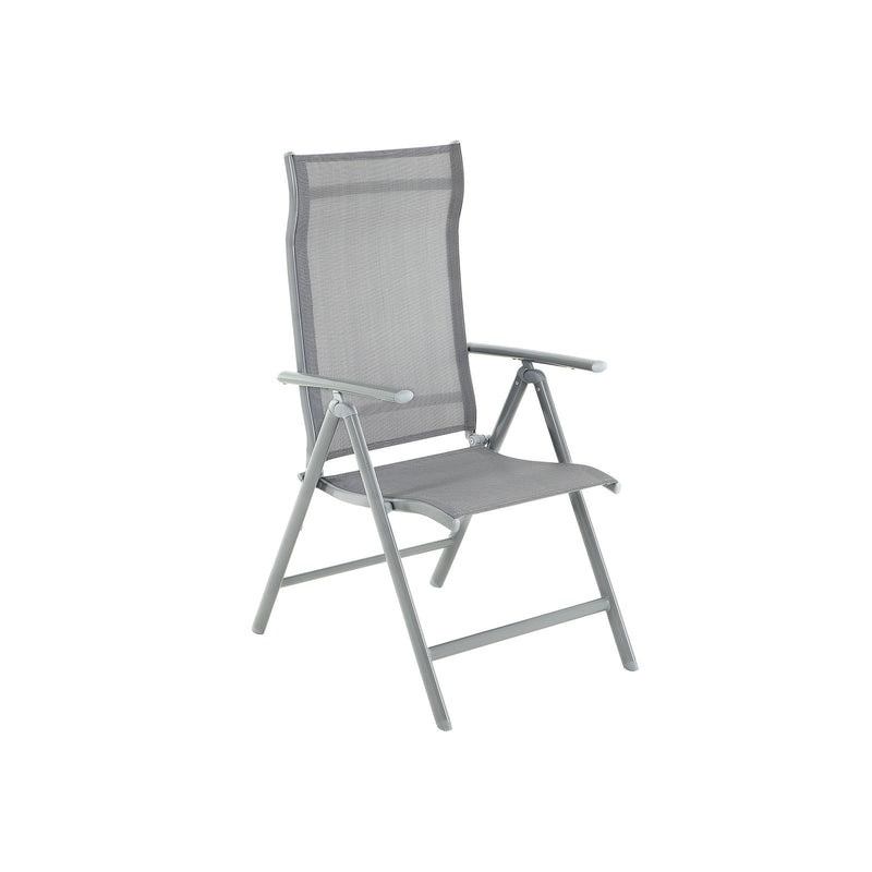 Tuinstoel - Klapstoel - Buitenstoel - Aluminium frame - Draagvermogen tot 150 kg - Grijs