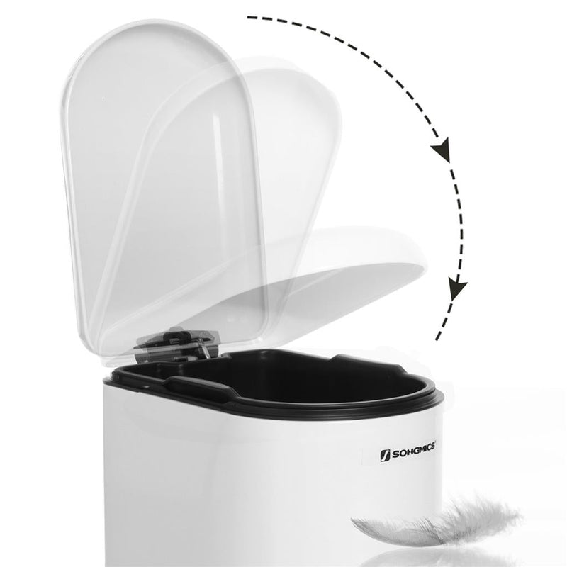 TRASH - Garbage Bin - Cosmetic Bak - Van Staal - 10 liter - med inre hink - Softclose - White