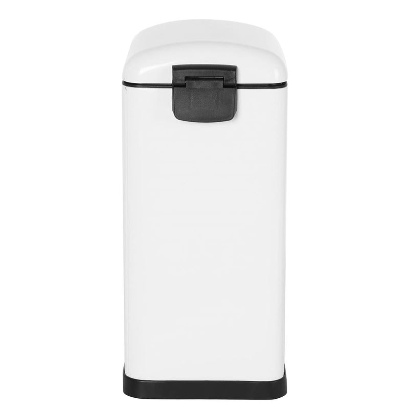 Poubelle - poubelle - seau cosmétique - en acier - 10 litres - avec seau intérieur - Softclose - blanc