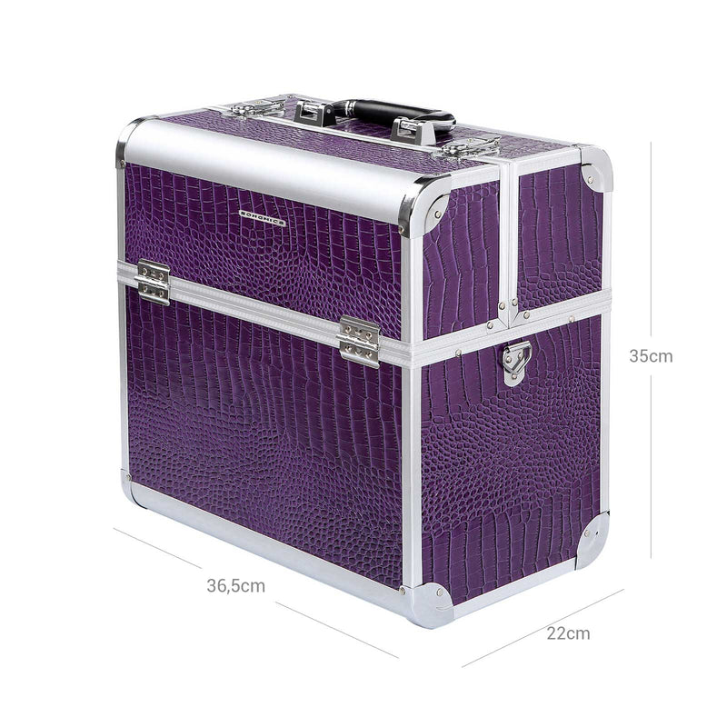 Make Up Suitcase - Cosmetics Suitcase - Make Up Storage - Cosmetics Case - Make Up Case - Purple