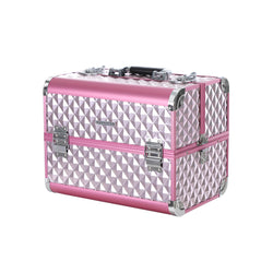 Make -Up Box - toalettlåda - rosa silver - 36 x 28 x 23 cm