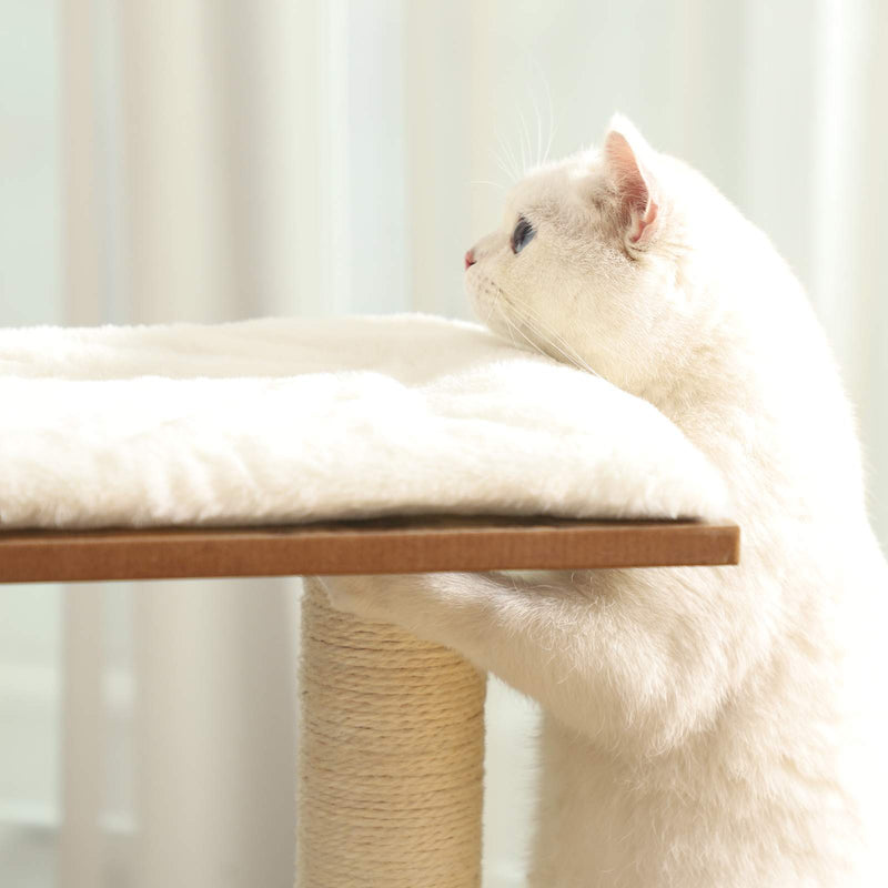Katter som repar - kattträd med 3 solstolar och grottor - brunt