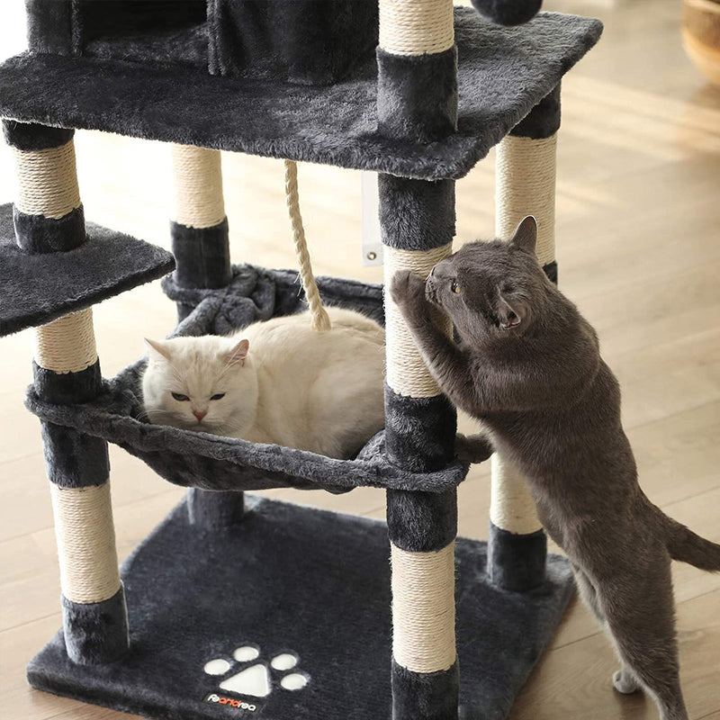 Kattenboom - Katten speelgoed - Katten huis - Krab boom - Klim boom -  Rook Grijs