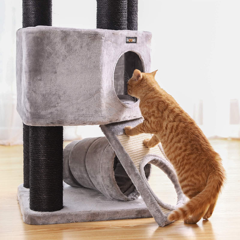 Scratching Post - Posts épais - avec hamac - 141 cm - Gray