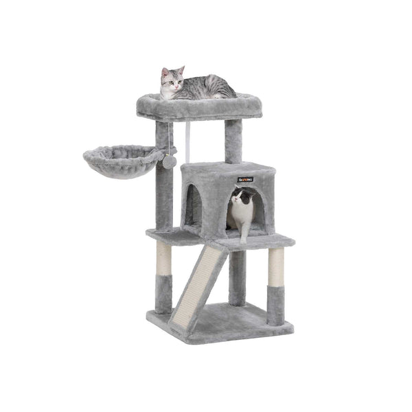 Cat Tree - avec une grande plate-forme - avec Cave - Playhouse - Klimboom pour les chats - Gray