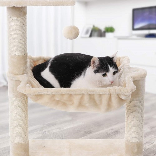 Scratching Post - med hängmatta - 70 cm - beige