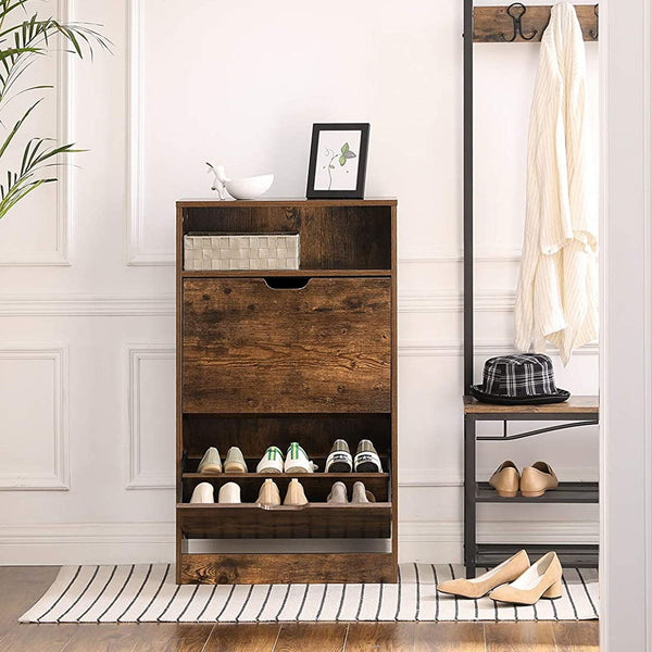 Shoe Cabinet - Shoe Rack - Shoe Cabinet - Shoe Storage - Rustic Brown