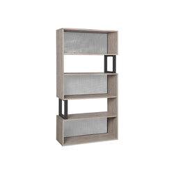 Bibliothèque - armoire de rangement - armoire de salon - moderne - 3 étagères - gris