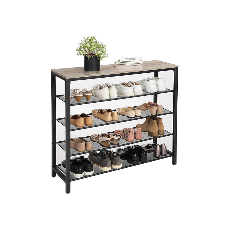 Shoe Rack - 5 hyllor - schema plankor - Houtenblad