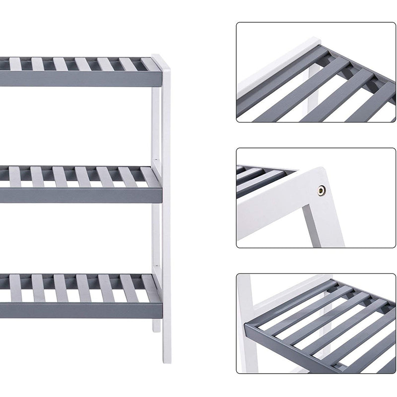 Pantof Rack - Van Bamboo - Standard de încălțăminte - cu 3 niveluri - placă de depozitare