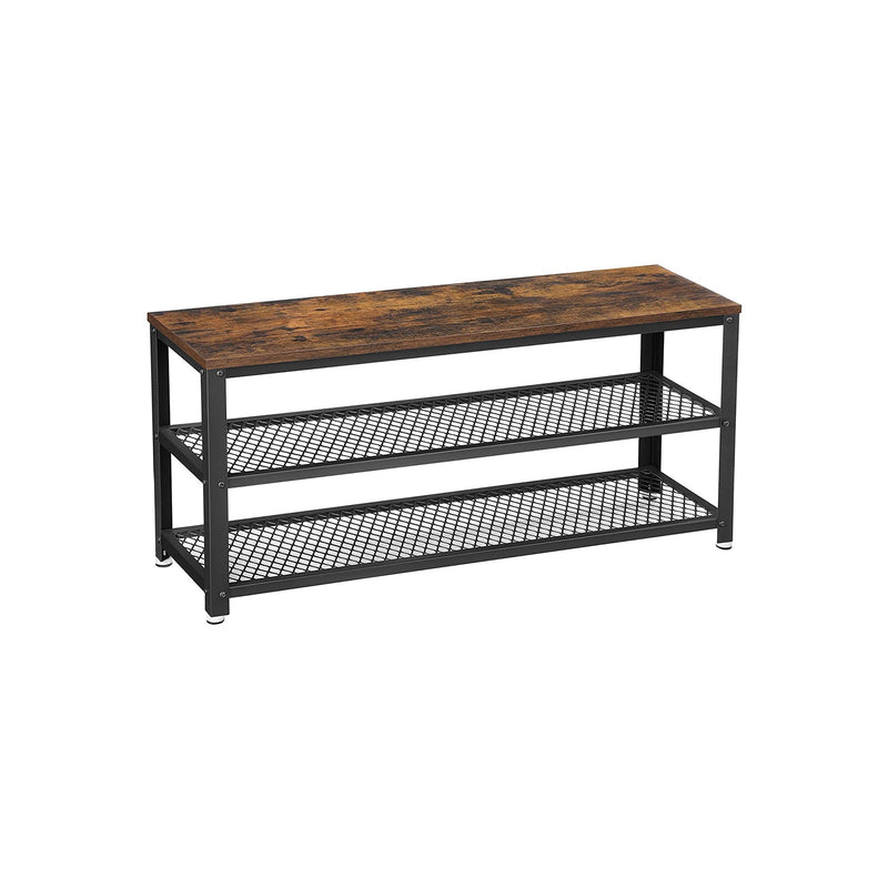 Schoenenrek - Met 2 planken - Metalen frame - 100 x 30 x 45 cm