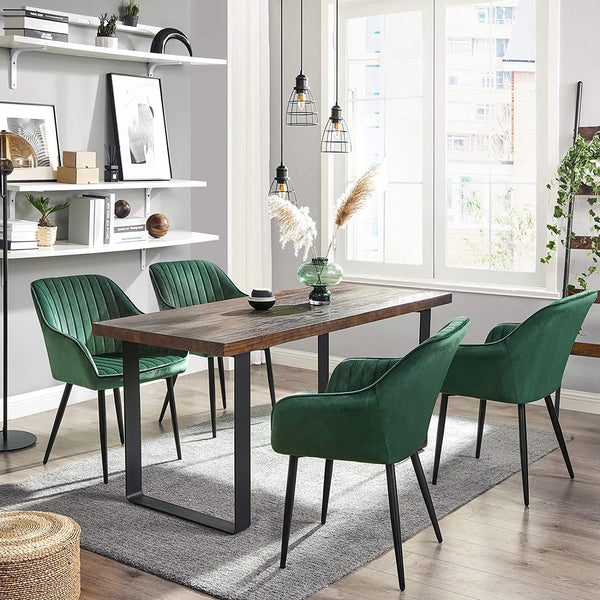 Chaises de salle à manger - chaises de cuisine - fauteuils - chaises longues - Ensemble de 2 - vert