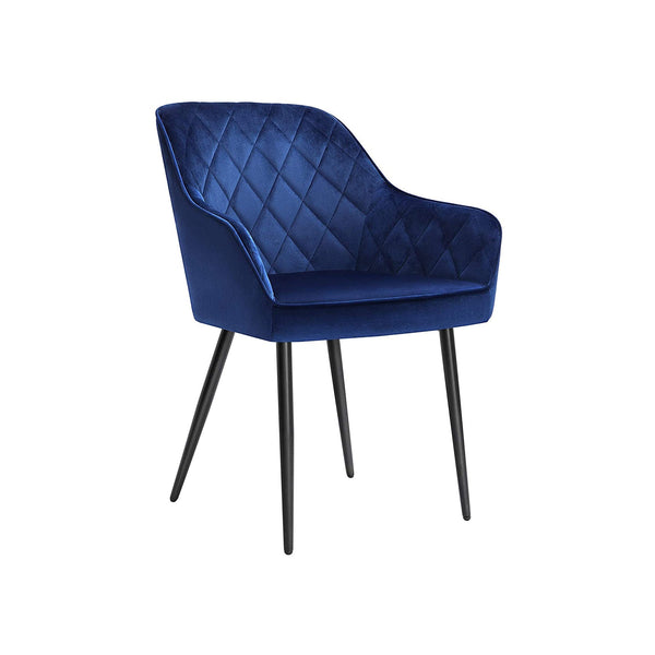 Eetkamerstoelen - Keukenstoelen - Stoelen - Set van 2 - Met armleuningen - blauw