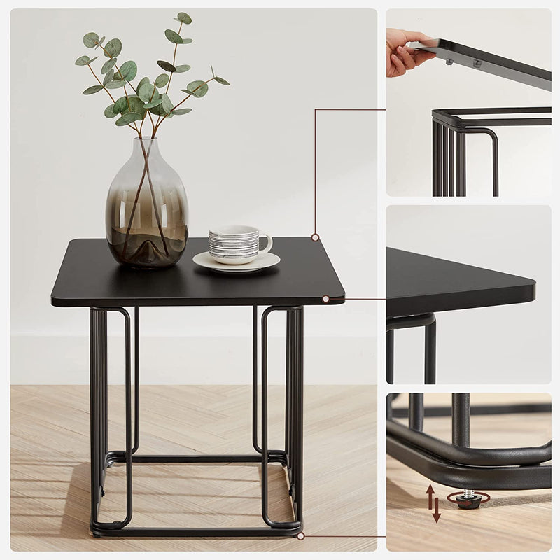 Tableuse - Table basse - Ensemble de 2 - noir