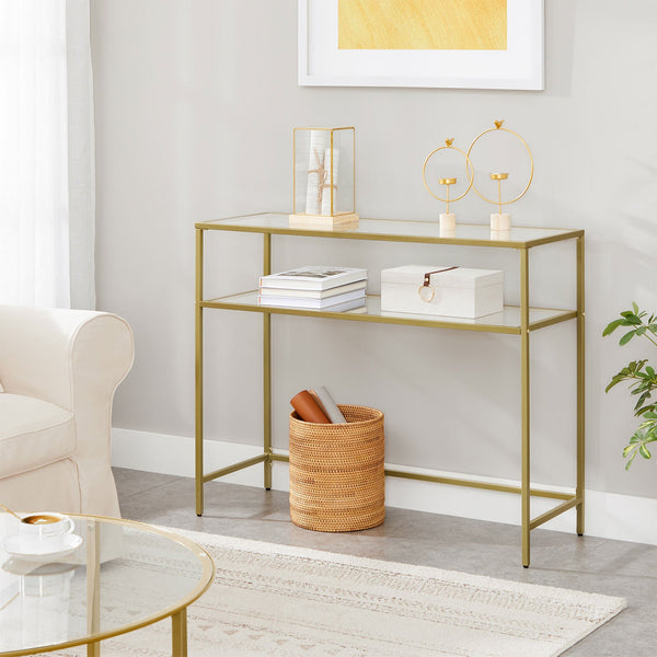 Wall Table - Consolet Table - skænk - metalramme - guld